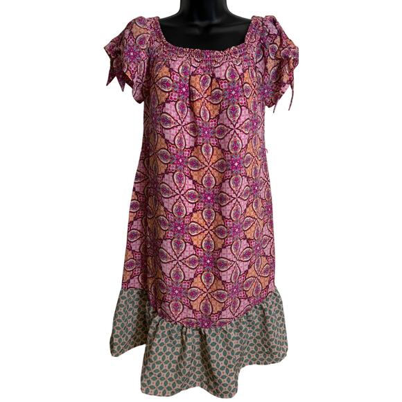 Motherhood Maternity Dresses & Skirts - Motherhood Maternity Women Dress Small Shift Ruffle Pink Short Sleeve Scoop New